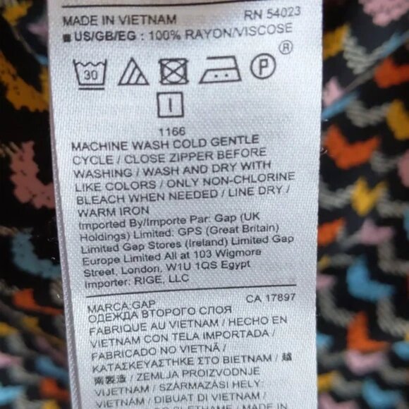 GAP Patterned Mini Dress Size 12 - Picture 10 of 10